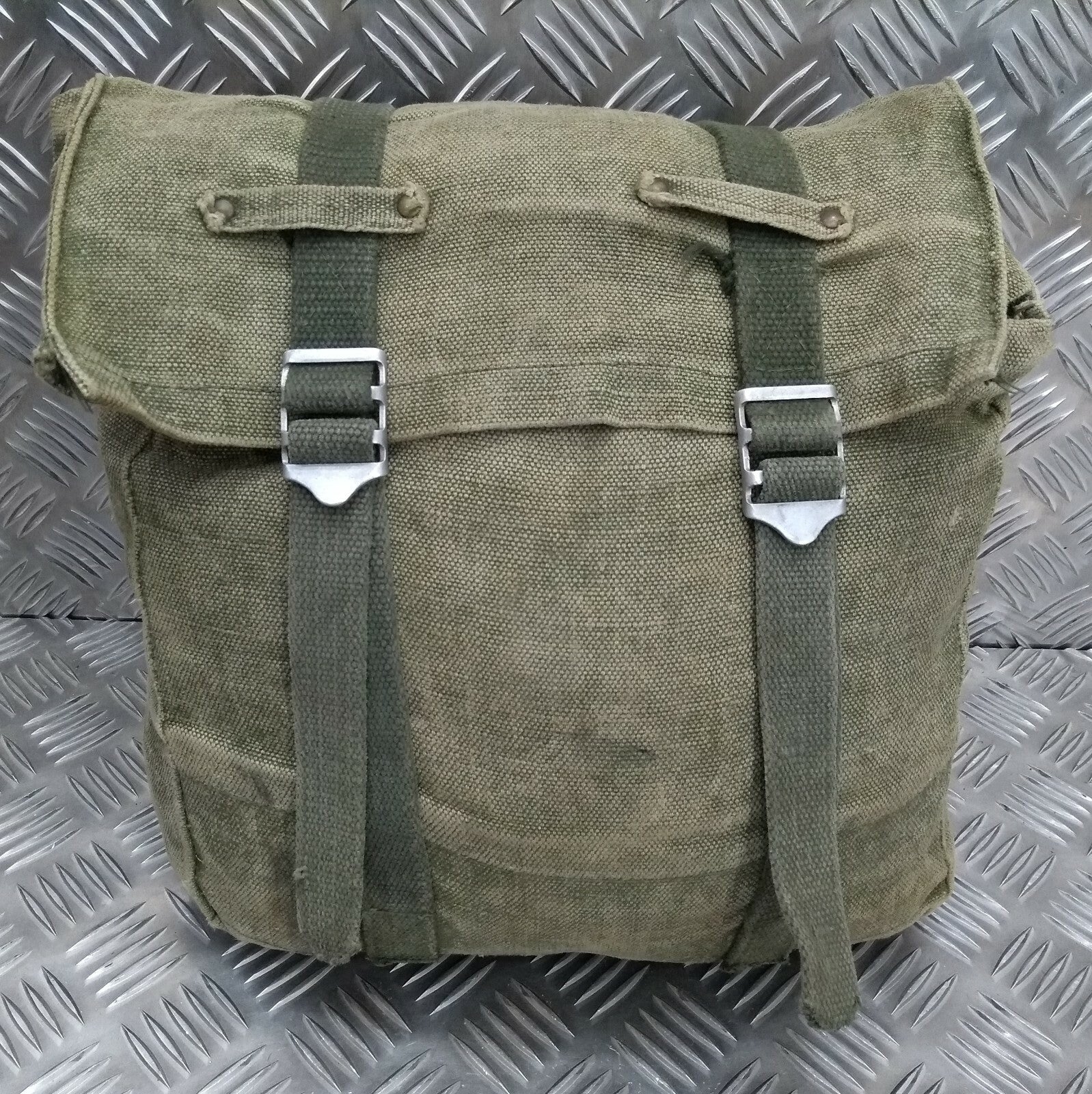 Vintage Pack Canvas Heavy Duty Back Pack Pannier Side Bag