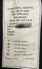 No1B Wool Barathea RN Dress Jacket Royal British Navy Size 100cm Regular