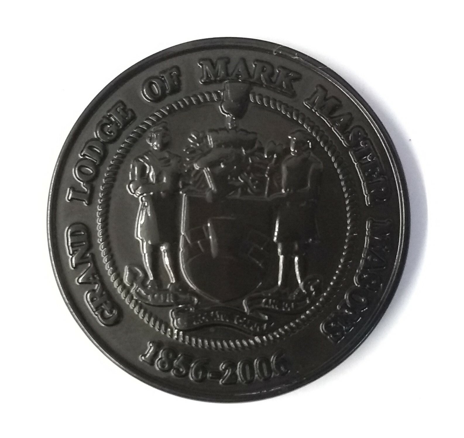 Made in UK Masonic Grand Lodge of Mark Master Masons 150 year Coin