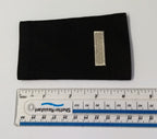 1 Bar Slides British Made Shoulder Rank Sliders Silver Bar on Black 1 Pair