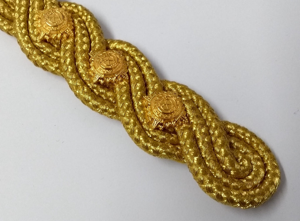 Captain Shoulder Cords Ceremonial Wire Cord Shoulder Epaulettes & Rank Pips