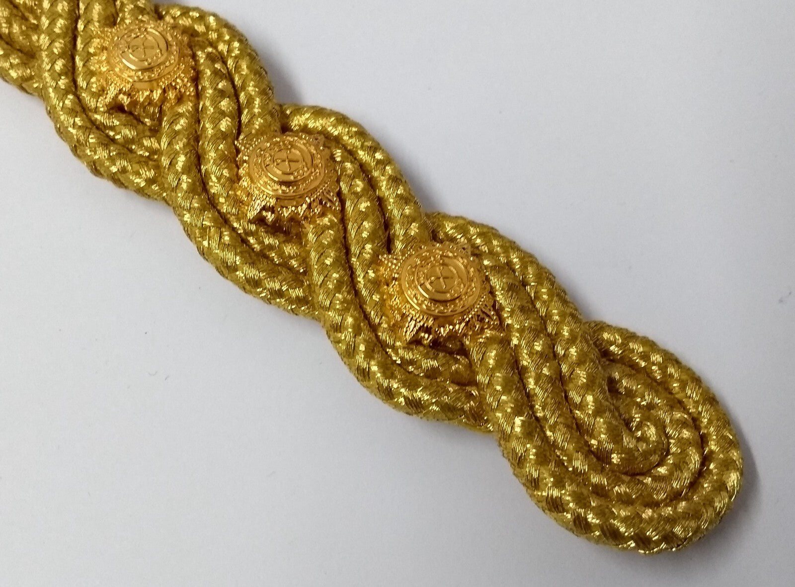 Captain Shoulder Cords Ceremonial Wire Cord Shoulder Epaulettes & Rank Pips