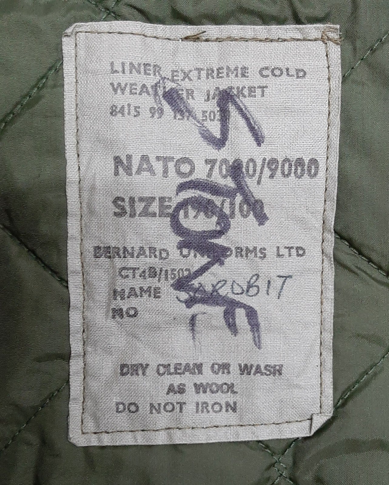 ECW Jacket Liner or Falkland's Field Parka Quilted Lining 190/100cm