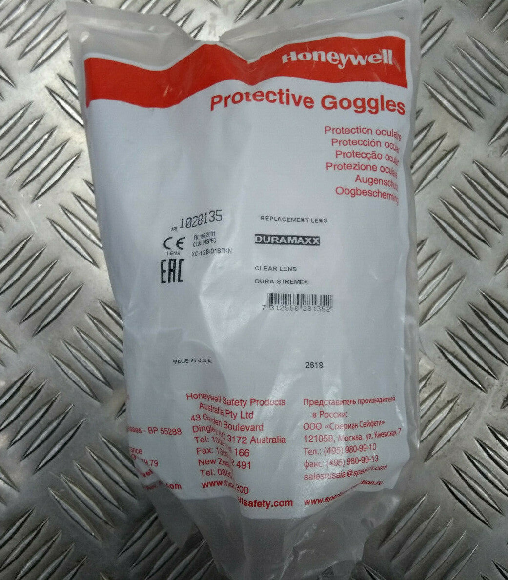 Honeywell Protective Flight Deck Goggles Clear Spare Lenses Pack of 2