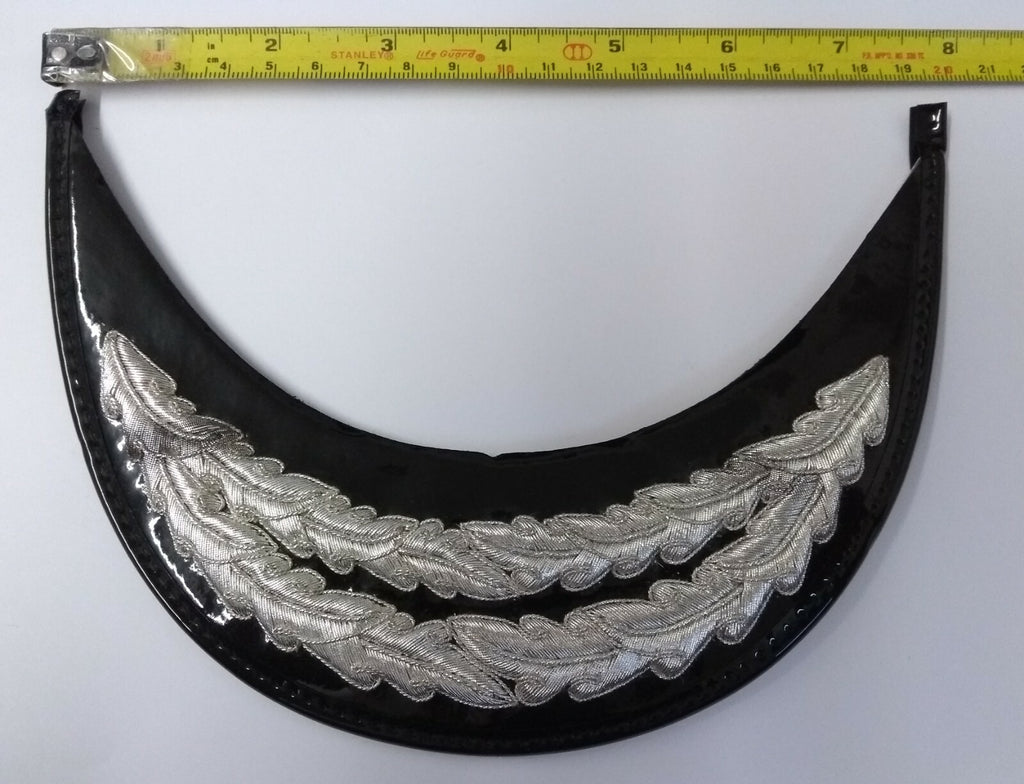 Genuine British Made Senior Officer Silver Leaf Braid Dress Cap Peak X1