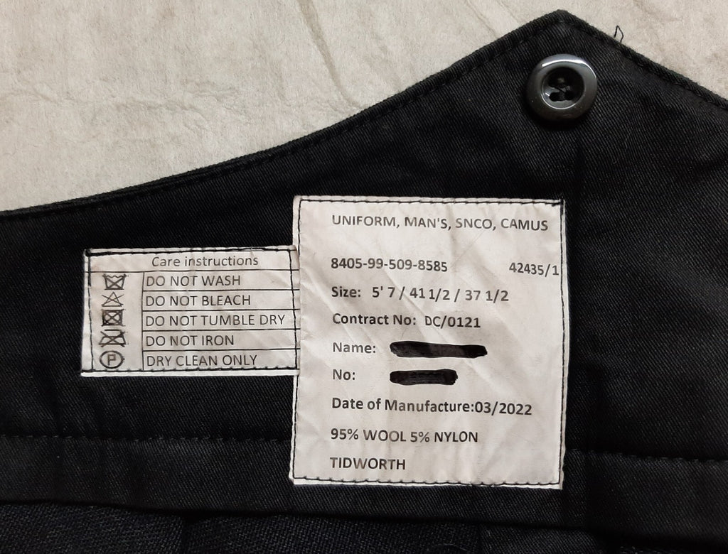 No1 Trousers Army British SNCO Camus Red Stripe Blues Waist 37.5"
