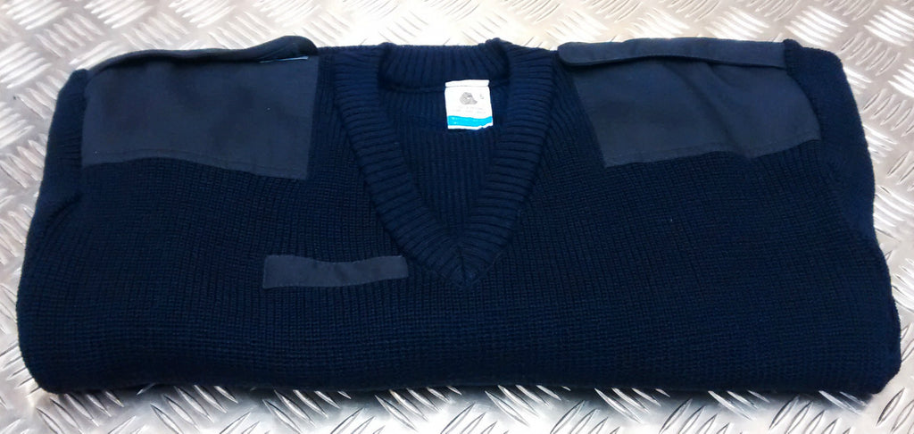 Genuine Vintage Dutch Navy V NeckNeck Pull Over / Jumper Very Warm Wool - NEW