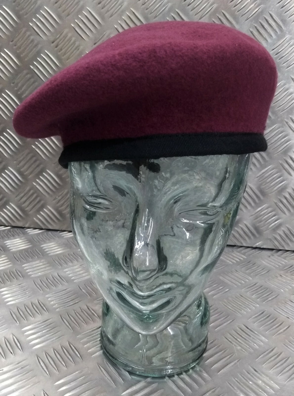 Hobson of London Style Maroon Lined Wool Beret