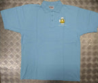ATC Chaplain Polo Shirt Short Sleeve Light Blue with Badge British Army X-Large