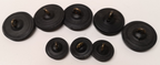 Black Livery / Civilian Buttons with Various Decorative Initial Letters set of 8
