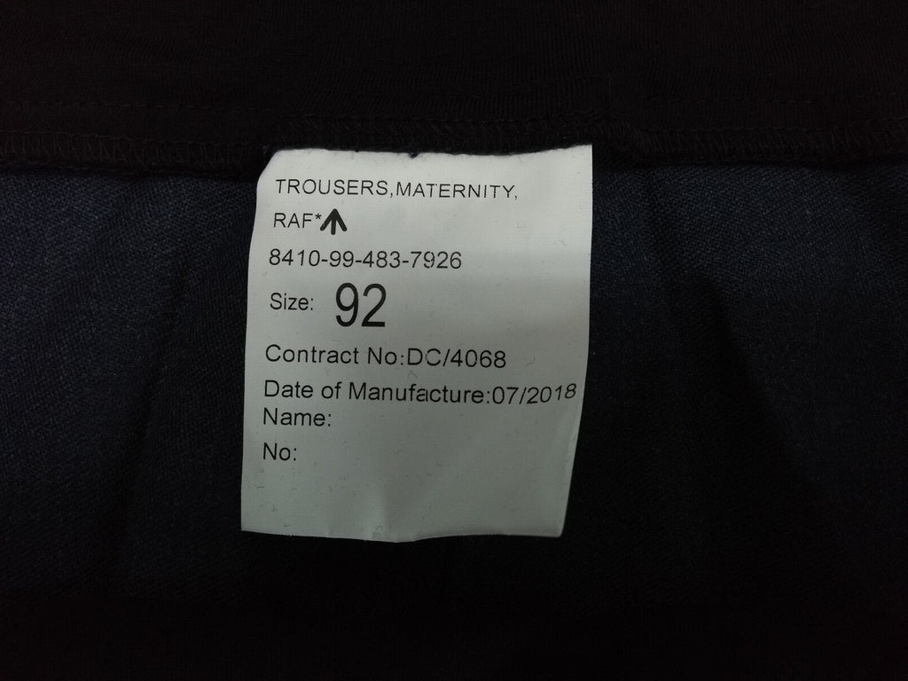 WRAF / RAF Royal Air Force Maternity Trousers Airforce Blue Grey Womans Slacks - NEW