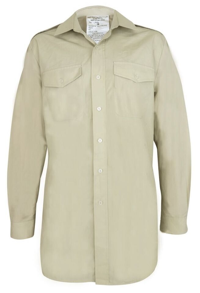 No2 FAD Shirt Long Sleeve Fawn With Assorted Chevrons / Patches / Badges