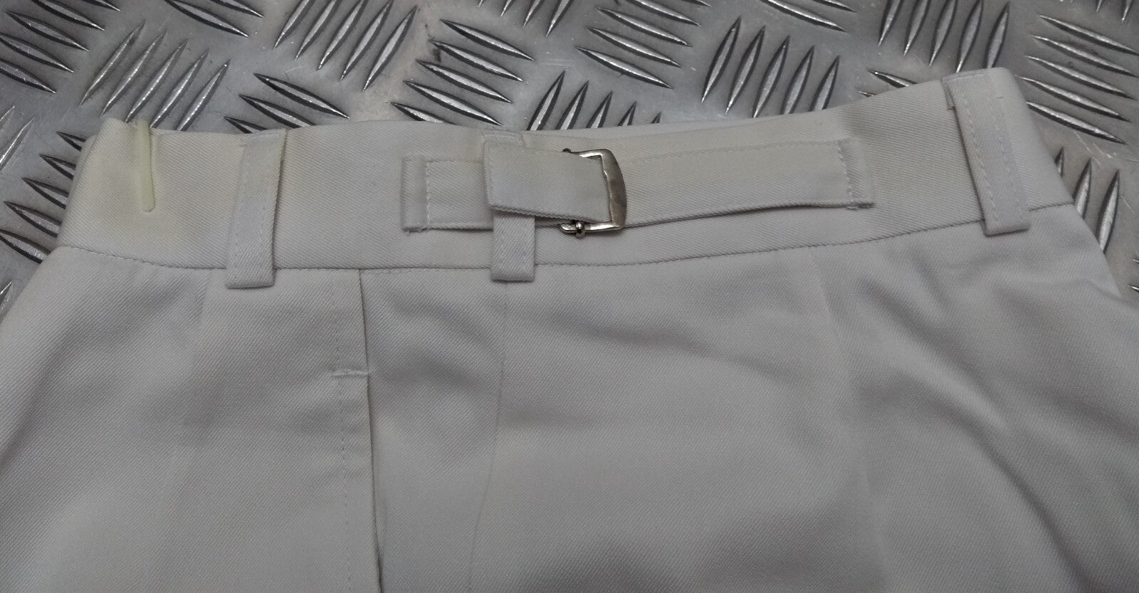 White Naval Trousers Officer & Gentleman Class 1 British Royal Navy Marked 28"