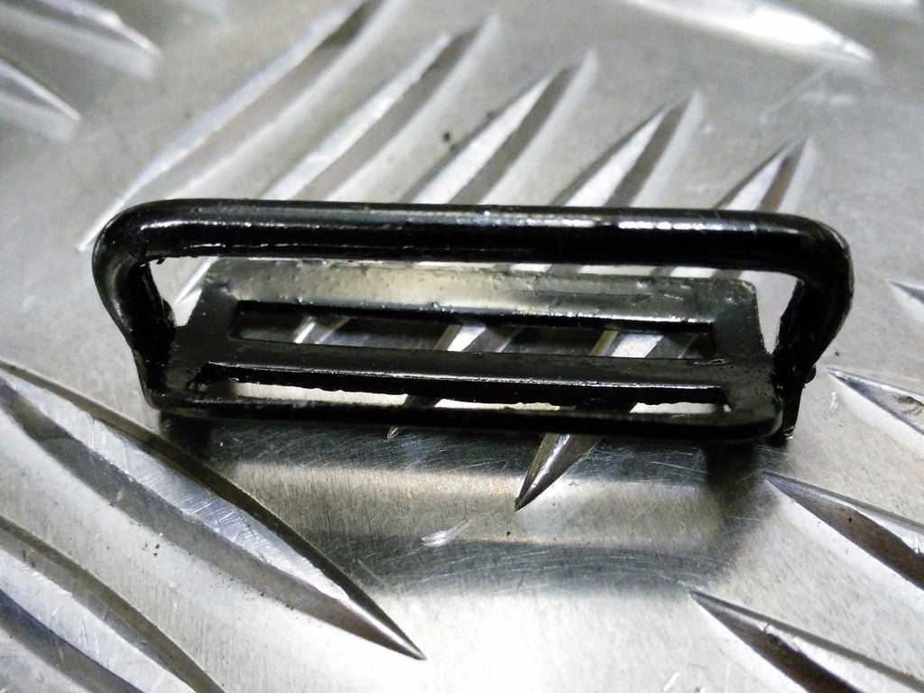 Genuine Vintage Black Waist Adjuster Metal Buckles Japanned 1" Strap X 2 NOS