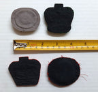 British Rank Insignia Four Hand Embroidered Queens Crown Arm Badges Assorted