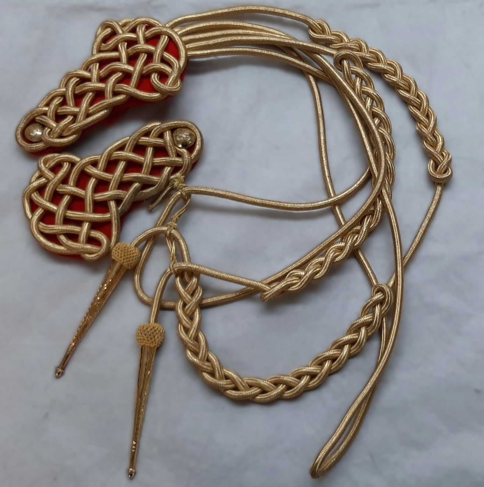 HCav Aiguillette L/G British The Life Ceremonial Gold Cord & Boards