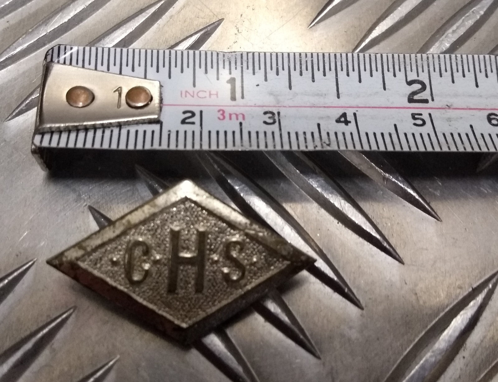 Genuine Vintage C.H.S CHS Issue Small Miniature Metal Lapel Pin badge
