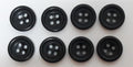 Vintage Army Buttons Old Pattern British Matt Black 4 Hole Size 23L / 15mm