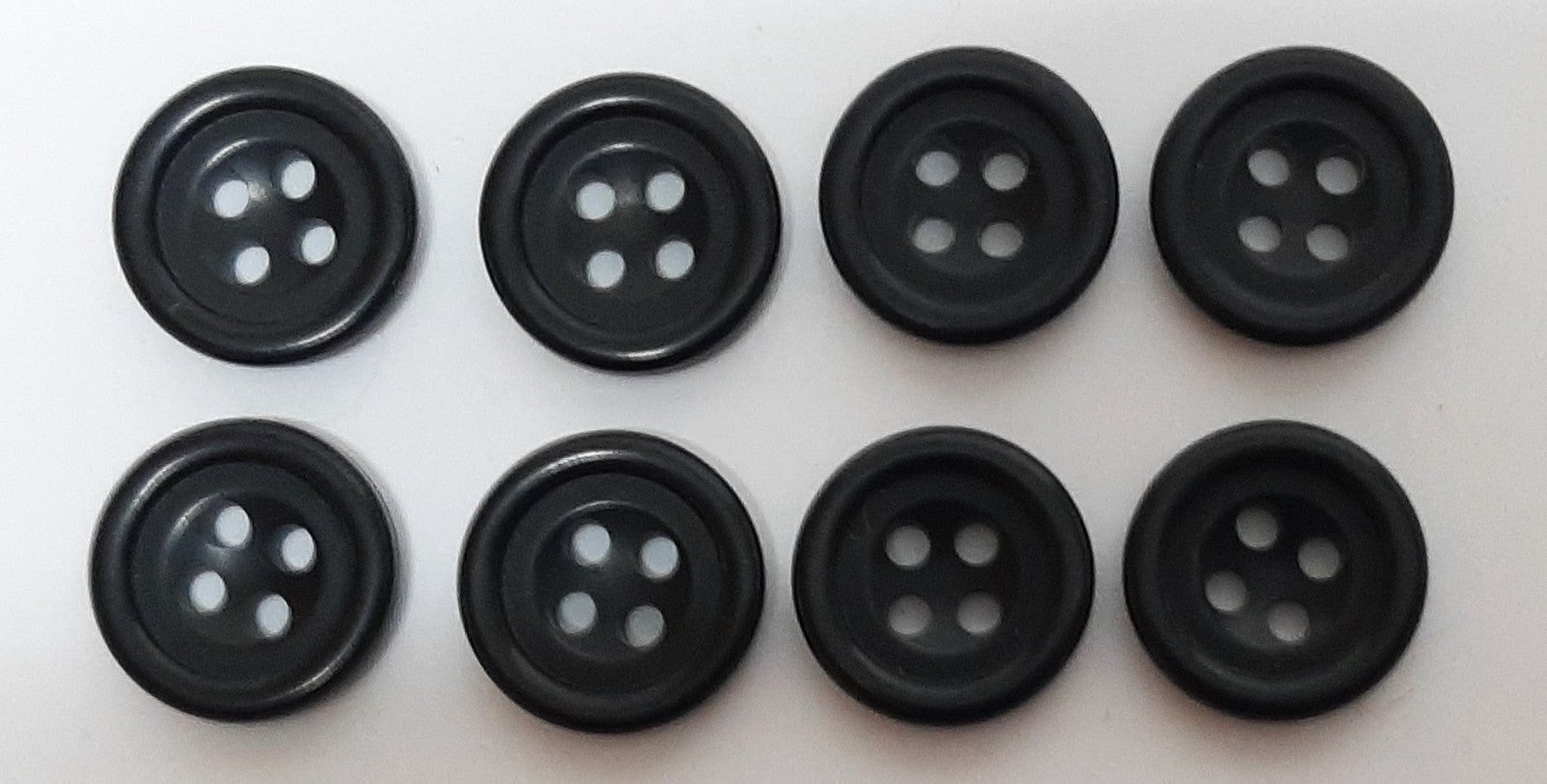 Vintage Army Buttons Old Pattern British Matt Black 4 Hole Size 23L / 15mm
