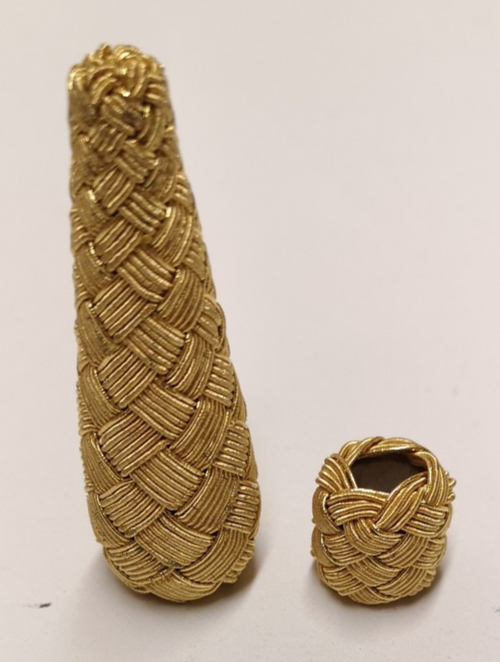 Gold Wire Acorn and Turks Head for Sword Knots