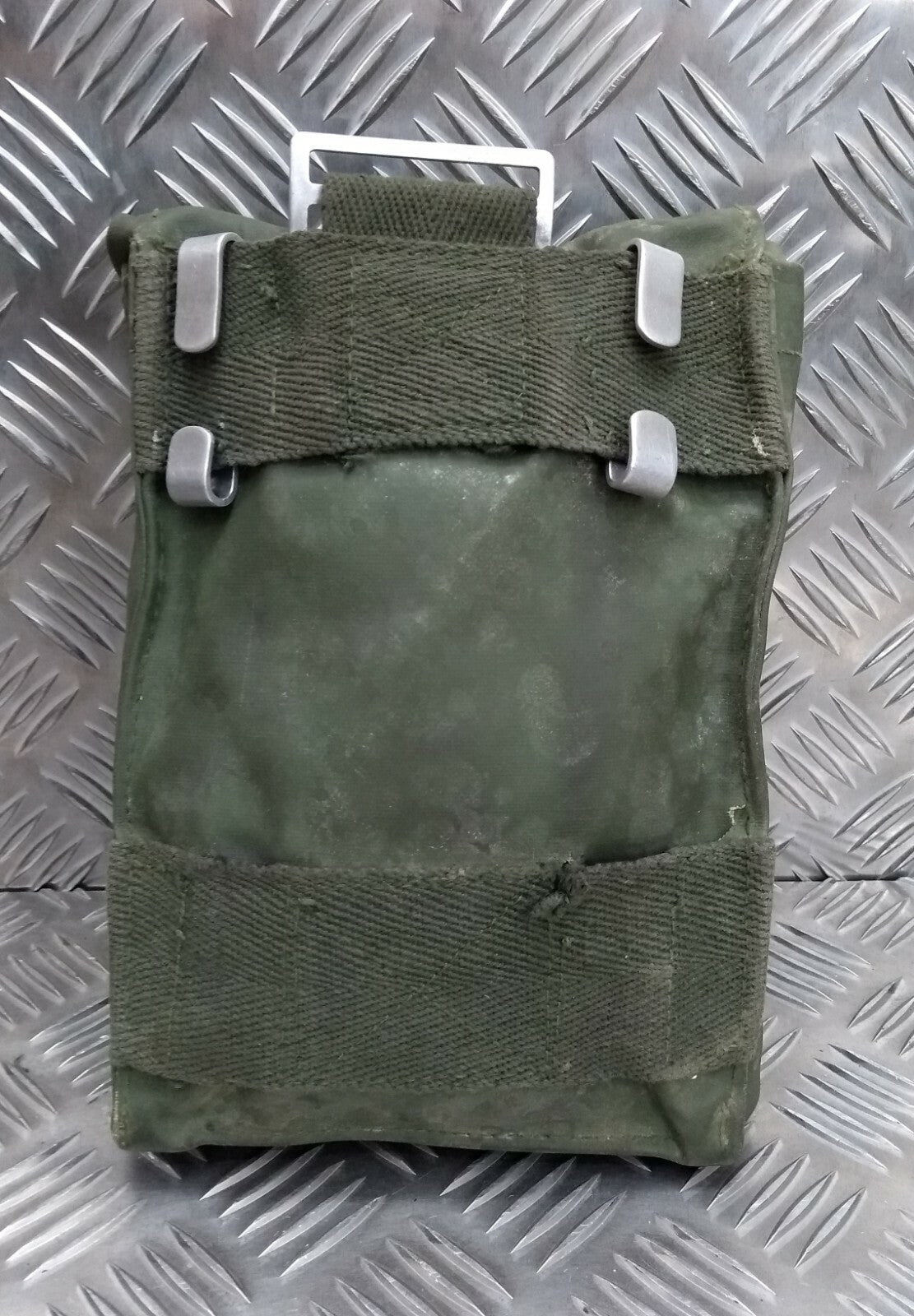 Genuine Vintage Swedish Green Vinyl PVC Side Utility Ammo Pouch MATT2