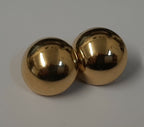 British Half Dome Gold Coloured Issue 22L Ring Back Buttons X2 ASBT309