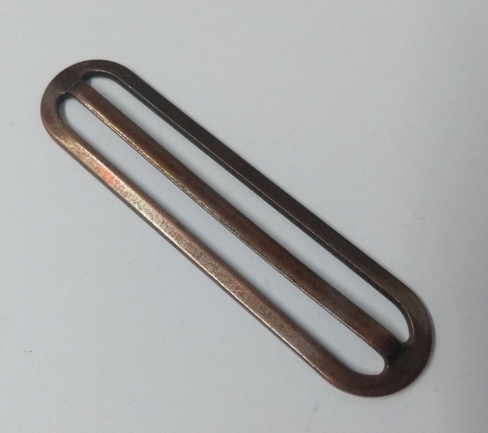 3" Bronzed Parade Belt Slider / Keeper Adjuster Quality Metal Construction