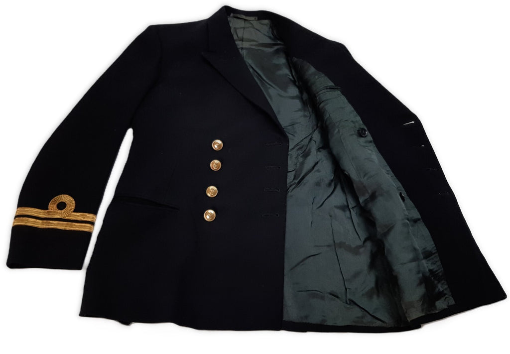 RN Jacket British Naval OFCs Lt Curls Vintage 1970s Pattern 8 Button