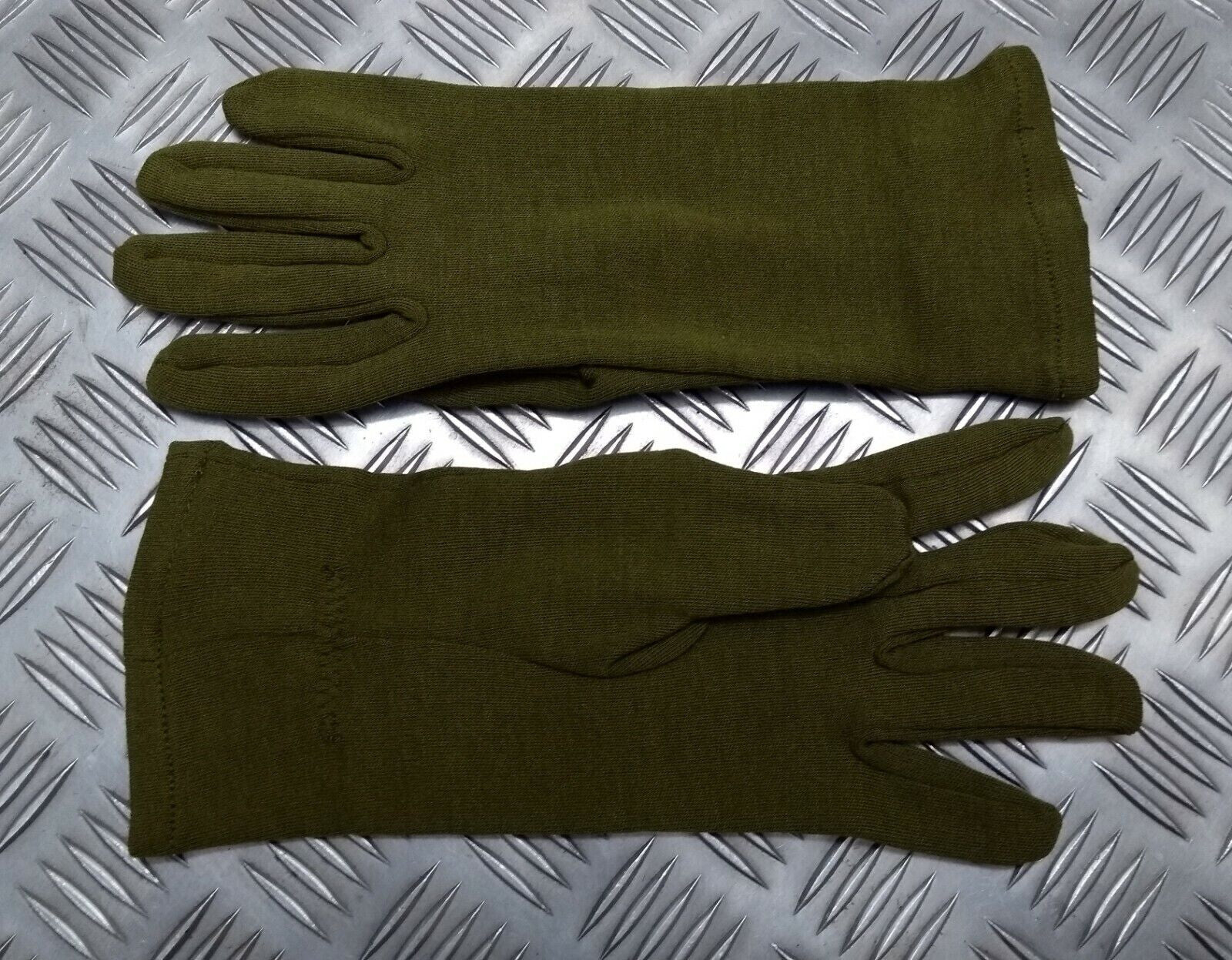 AFV Crewmans Gloves Olive Green FR Fire Resistant Treated Fabric Size Medium