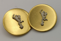 Royal Signals Blazer Buttons The "Jimmy" Symbol Mounted Flat Size 32L x2