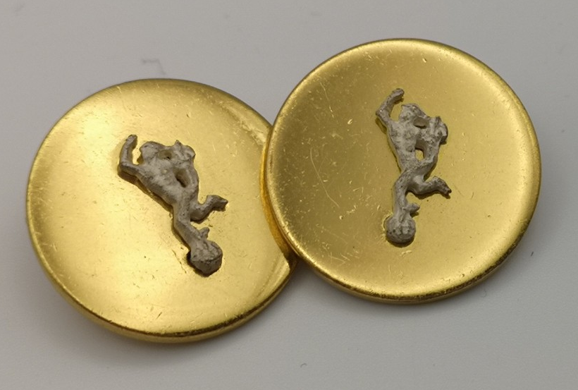 Royal Signals Blazer Buttons The "Jimmy" Symbol Mounted Flat Size 32L x2