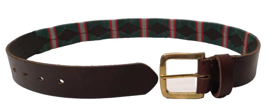 Intelligence Corps Leather Polo Belt with Brass Buckle Size 30"