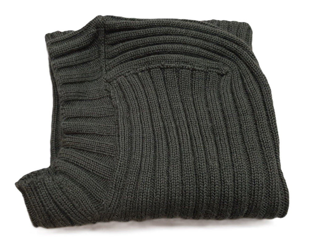 Army Commando Balaclava British Hood Cold Weather 100% Ribbed Wool Green Bala