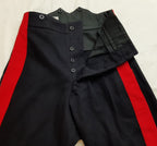 Army No1 Trousers British Wide Red Stripe Pattern Button Front Faulty TRHQ1X
