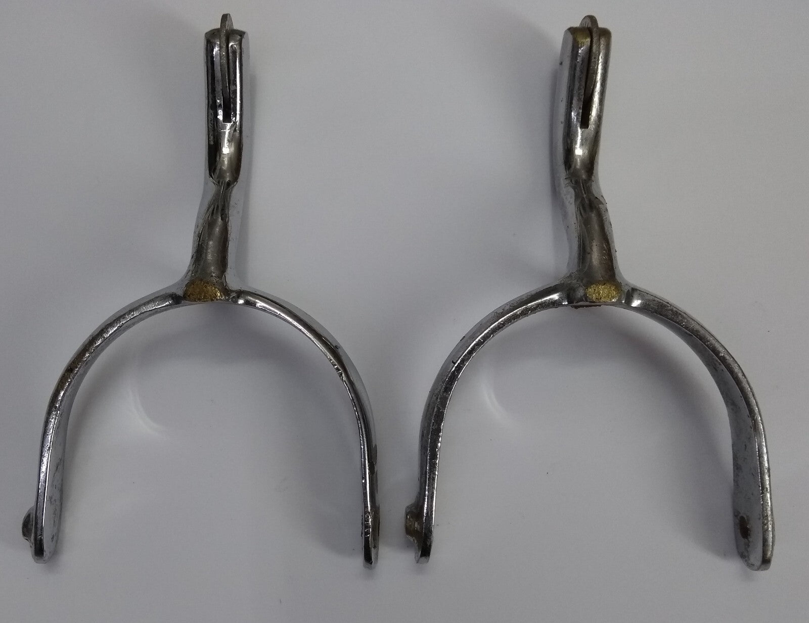 British Spurs Officers Issue & Mess Dress Chrome Swan Neck Incomplete