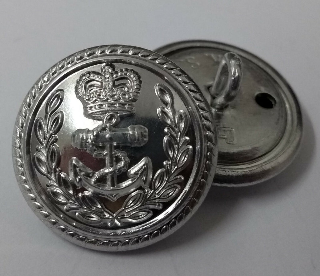 Genuine British Royal Navy Officers Flag Dress Buttons X2 RN Insignia ASBT119