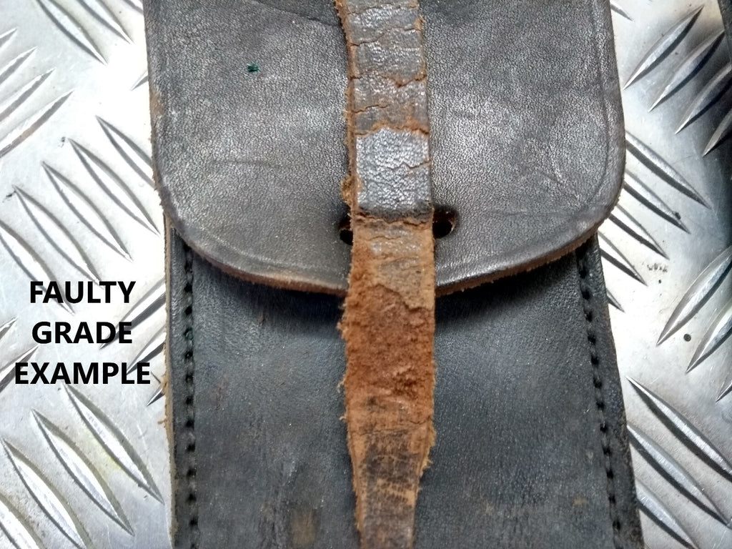 Vintage Issue Leather Utility Pouch With Belt Loop & Ring