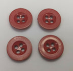 Genuine Vintage Issue 4 Hole Plastic Buttons Red 27L 16.5mm