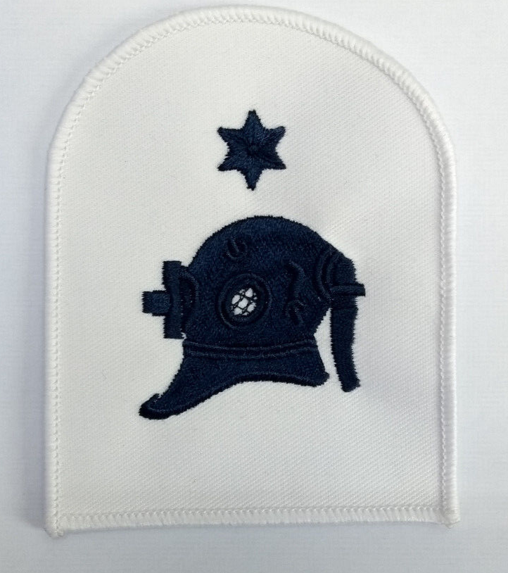 Diver Able Rate Qualification Patch British Royal Navy Embroidered Blue on White