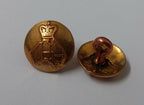 Australian Vintage Dress Hat Chinstrap Buttons Queens Crown Insignia X2