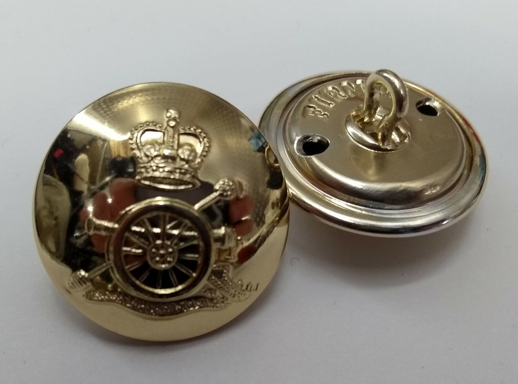 Genuine British Army Issue Royal Artillery Regiment Insignia Buttons 40L X25