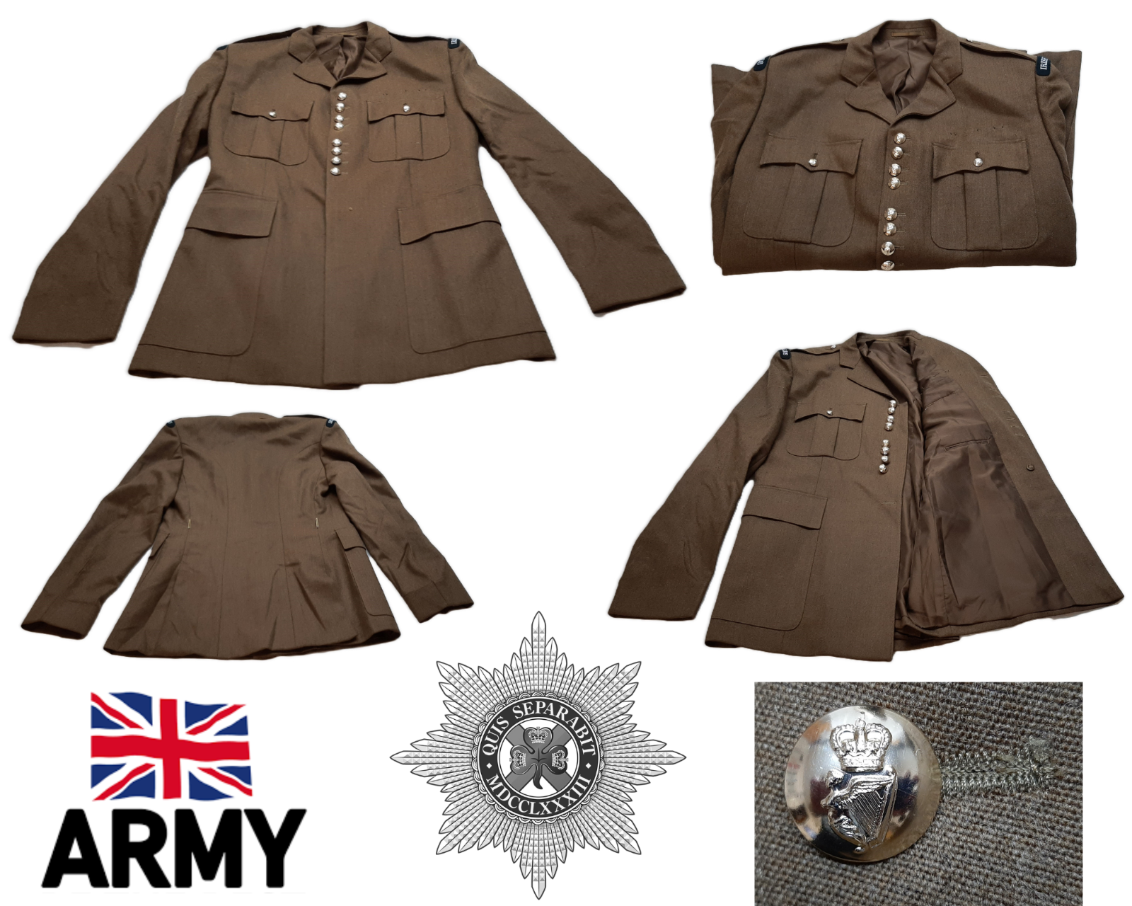 British Army No2 Irish FAD Jacket Tunic Fully Buttoned 188/116/100cm