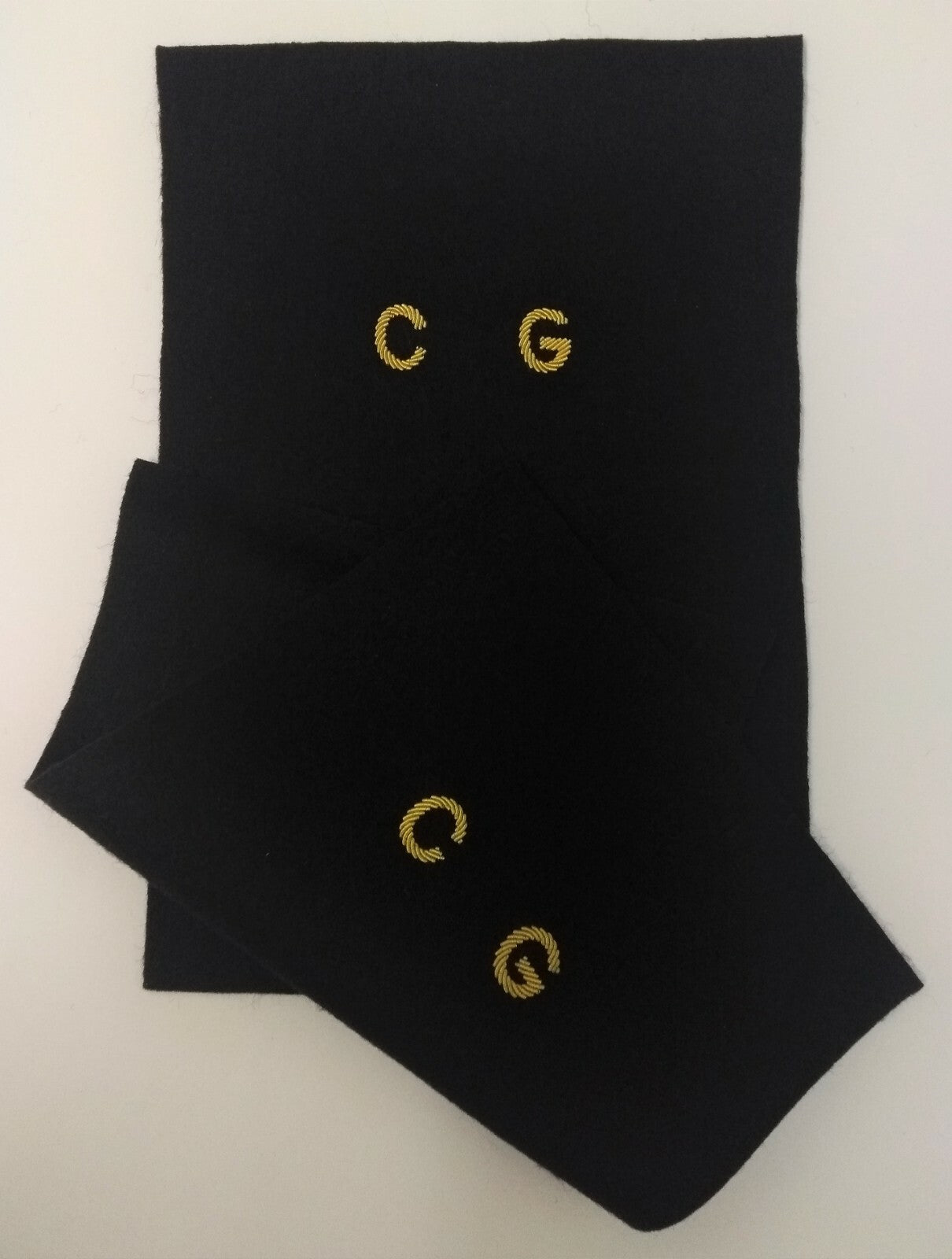 Genuine British Naval Wire Braided Lettering CG Captain of Gun Swatch