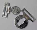 Abu Dhabi Buckle UAE Chrome Insignia Belt Locket Clasp Made in England 53mm