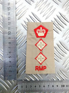 RMP Light Khaki / Cream Red Edged Colonel Rank Slides - NEW