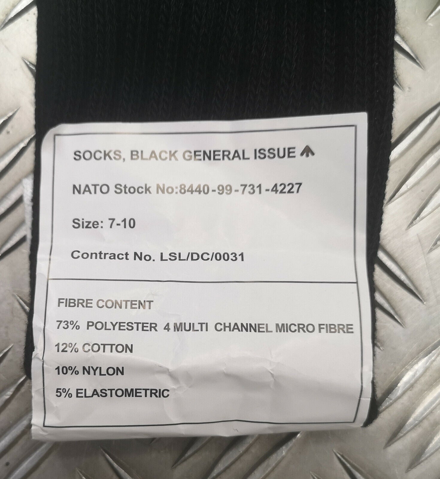 British Army Issue Thick Black General Combat Socks Poly Cotton - NEW
