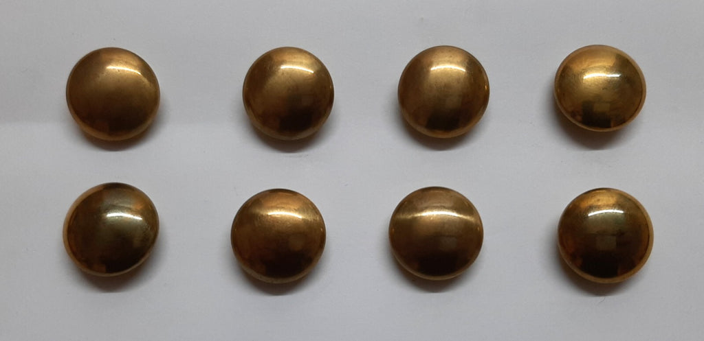 Light Dragoons Buttons Uniform Dress Plain Domed Brass Ring Backed 27L 4 Pairs