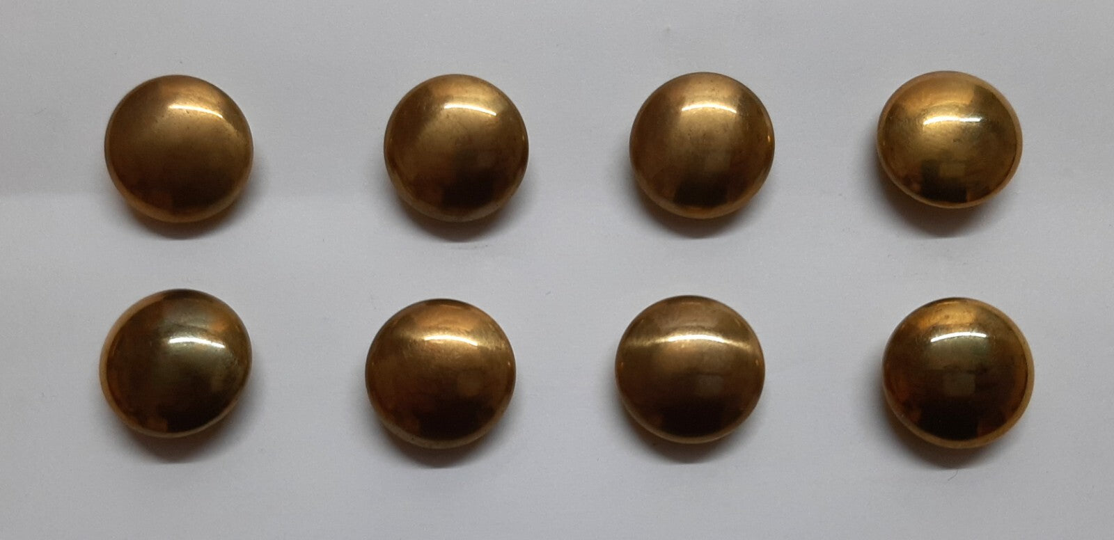Light Dragoons Buttons Uniform Dress Plain Domed Brass Ring Backed 27L 4 Pairs