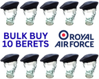 RAF Royal Air Force Berets Wool Knitted With Leather Rim Size 56cm Job Lot x10