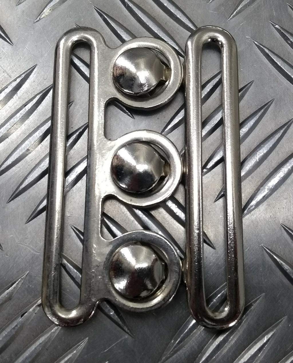 Genuine British Nurses Replacement Ball Belt Buckle Set Chrome NEW